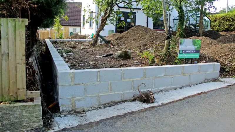 Retaining Wall for Raised Patio Built Project 17 Image