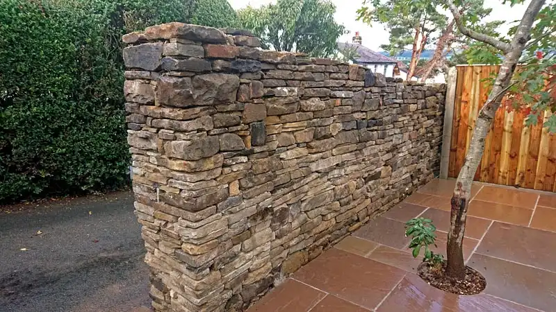 A Beautiful Drystone Back Wall built for Project 17 Image