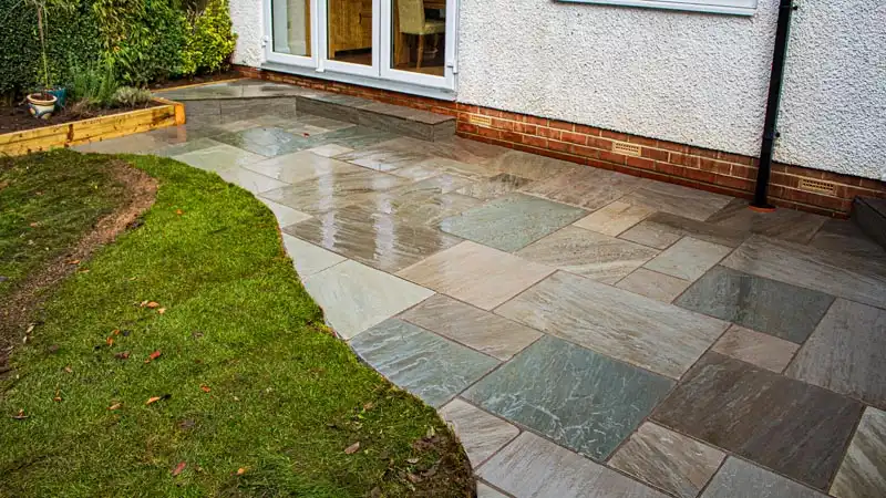 A Picture Kandla Grey Indian Sandstone Paving for Project 22